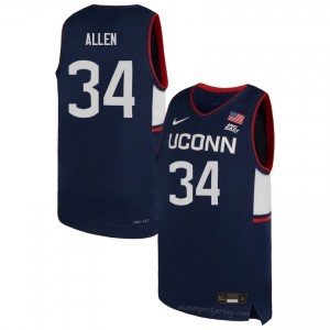 #34 Ray Allen UConn Huskies Navy Men Player Basketball Jersey | Premium Championship Gear 64502772
