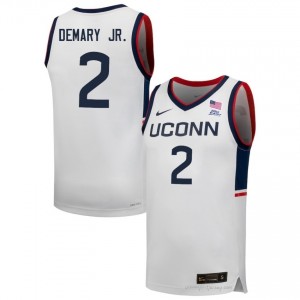 Silas Demary Jr. UConn #2 White Player Jersey | Men Basketball Elite Athletic Fit 97442389