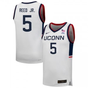 Tarris Reed Jr. UConn #5 White College Jersey | Men Basketball Elite Athletic Fit 83428365