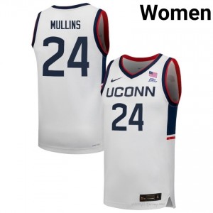 UConn Huskies Braylon Mullins #24 White Exclusive College Jersey | Women Gameday Basketball Apparel 31689668