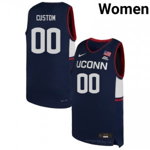 Custom #00 Huskies Navy Basketball Jersey | Women Premium Stitched NCAA Gear 35782012