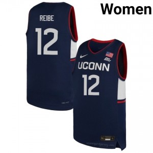 #12 Eric Reibe Huskies Navy Women Player Basketball Jersey | Premium Championship Gear 60811624