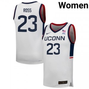 Jayden Ross UConn Huskies #23 White College Jersey | Women Basketball Elite Athletic Fit 91419163