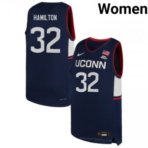 #32 Richard Hamilton Huskies Navy Women College Basketball Jersey | Premium Championship Gear 21173417