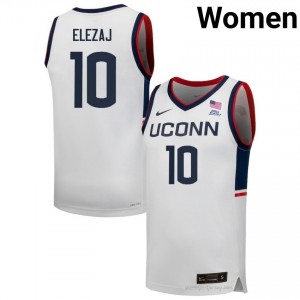 Rrezon Elezaj UConn Huskies #10 White College Jersey | Women Basketball Elite Athletic Fit 31638299