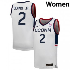 UConn Huskies Silas Demary Jr. #2 White Exclusive University Jersey | Women Gameday Basketball Apparel 68900755