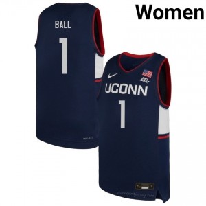 #1 Solo Ball Huskies Navy Women Player Basketball Jersey | Premium Championship Gear 49675205