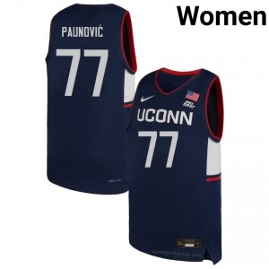 #77 Uros Paunovic Huskies Navy Women College Basketball Jersey | Premium Championship Gear 26344033