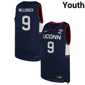 Alec Millender #9 UConn Navy Basketball Jersey | Youth Premium Stitched NCAA Gear 16841304
