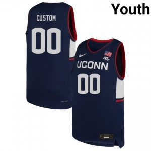 #00 Custom UConn Navy Youth University Basketball Jersey | Premium Championship Gear 99154606