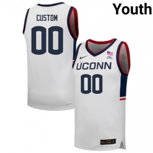 Custom Huskies #00 White College Jersey | Youth Basketball Elite Athletic Fit 98620782