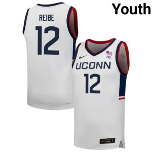 Huskies Eric Reibe #12 White Exclusive College Jersey | Youth Gameday Basketball Apparel 71565965