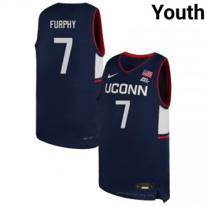 #7 Jacob Furphy UConn Navy Youth Player Basketball Jersey | Premium Championship Gear 17265295