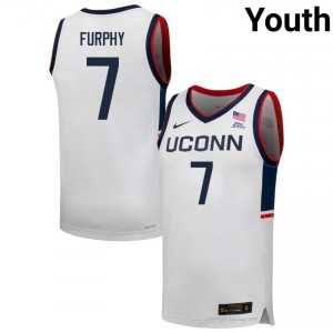 Jacob Furphy Huskies #7 White High School Jersey | Youth Basketball Elite Athletic Fit 39895133