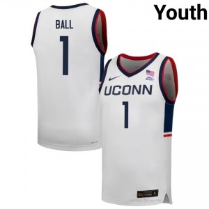 Huskies Solo Ball #1 White Exclusive College Jersey | Youth Gameday Basketball Apparel 25821522