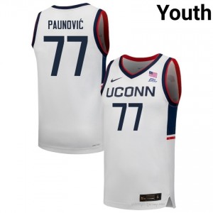 Huskies Uros Paunovic #77 White Exclusive High School Jersey | Youth Gameday Basketball Apparel 21058781